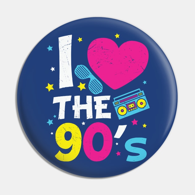 I Love the 90s // I Heart the 90s Pin by SLAG_Creative