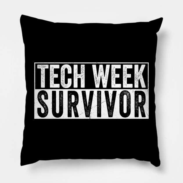 Tech Week Survivor Retro Tech Week Pillow by Yozeinquality