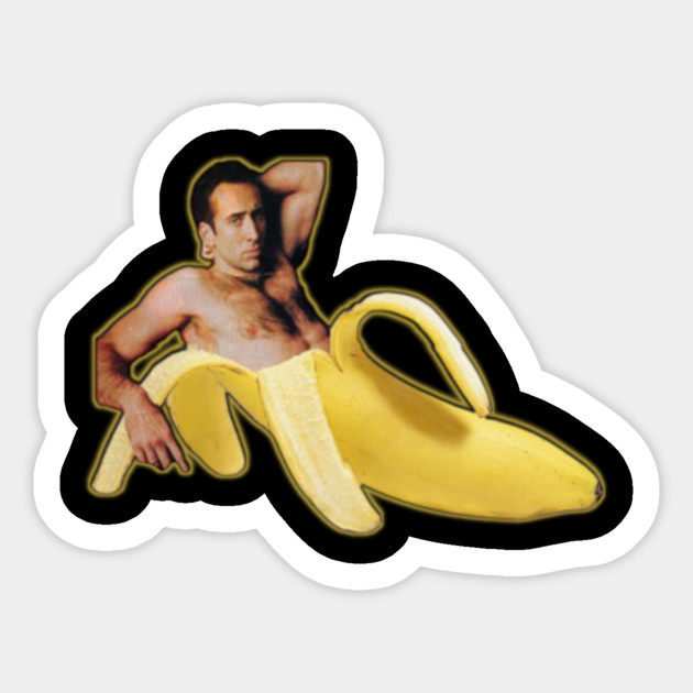 nicholas cage banana - Nicholas Cage Banana - Sticker