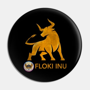 Bull Market Floki Inu Coin Mission To The Moon Floki Army Vintage Crypto Token Cryptocurrency Wallet Birthday Gift For Men Women Kids Pin