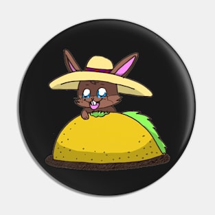 Sombrero Bunny Loves Tacos Pin