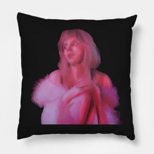 Aurora Aksnes neon sticker print Pillow