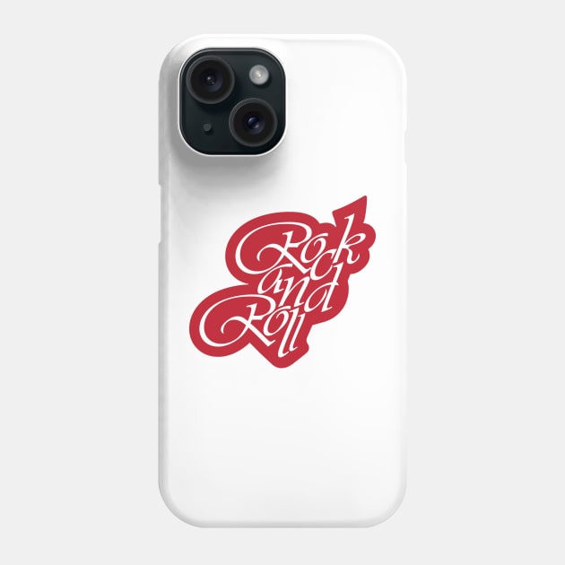 Rock And Roll Text Phone Case by TeeFusion-Hub