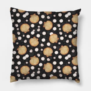 Clam Shells and Pearls Pillow