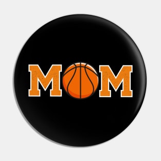 Basketball Mom Orange Pin