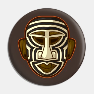 an ancient african mask aboriginal design of a man with zebra patterns Pin