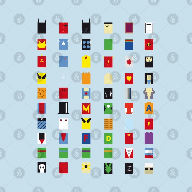 Minimalist Superheroes by Fanisetas