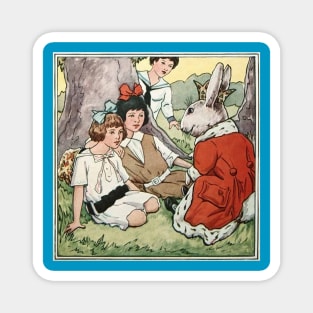 Royal Rabbit Tells Enchanting Stories to the Children Magnet