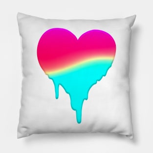 MELTY HEART MAGENDA YELLOW BLUE GRADIENT GREETING CARD Pillow