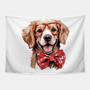 Fancy Golden Retriever Dog Tapestry