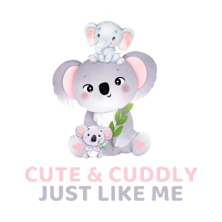 Cute & Cuddly - Baby Koala - Grey Label T-Shirt