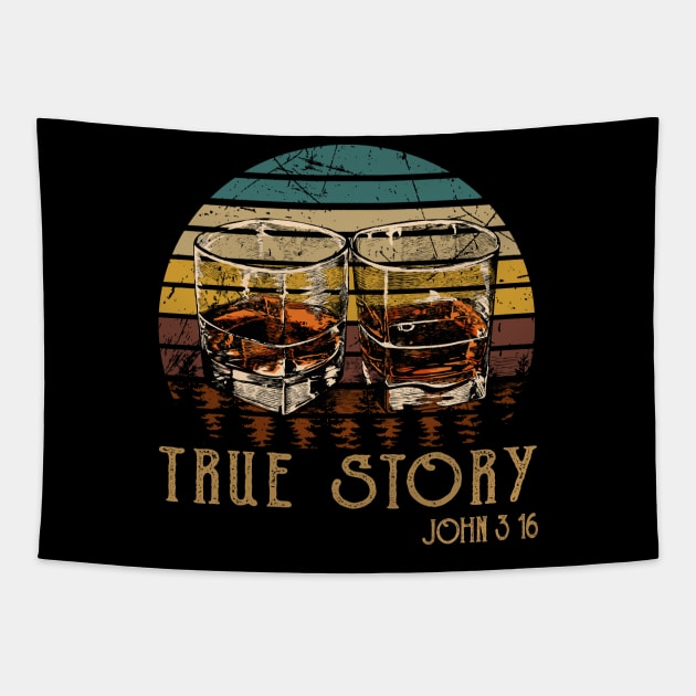 True Story Whisky Mug Tapestry by Beard Art eye