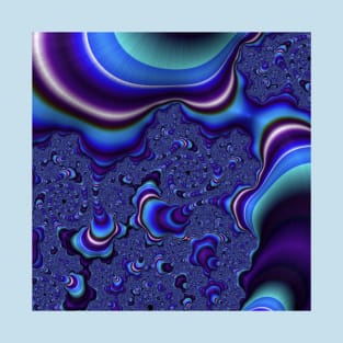 Fractal Art-Blue and Purple Infinity T-Shirt