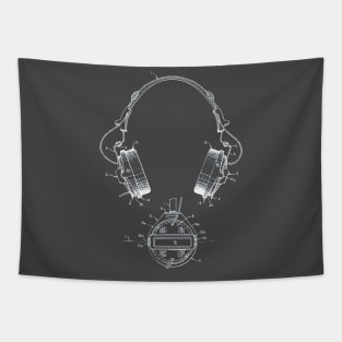 headphone blueprint Tapestry