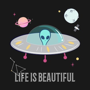 Life Is Beautiful Cool T-shirt Design T-Shirt