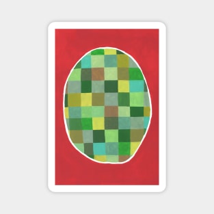 Abstract green egg Magnet