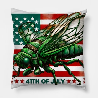 4th july Entomology Cicada Fest 2024 Broods XIX XIII Cicada Lover Pillow