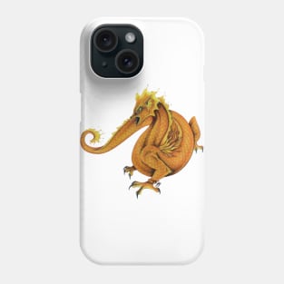 Fire dragon yellow Phone Case