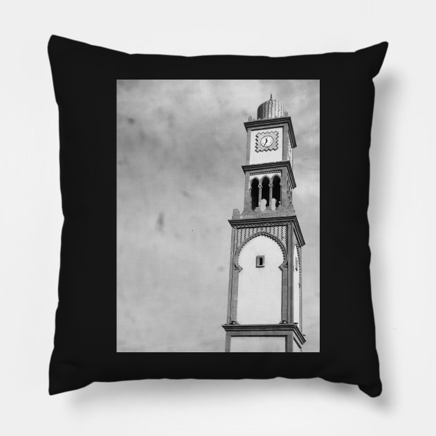 The Casablanca clock tower Pillow by AariciaH