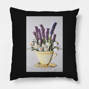 Printed Paper Quilling Art. Lavender flower art.Daisy flower art.Motherday gift. Pillow