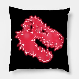 Power Skull - Tyrannosaurus Red Pillow