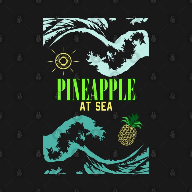 pineapple at sea full wave tshirt by HCreatives