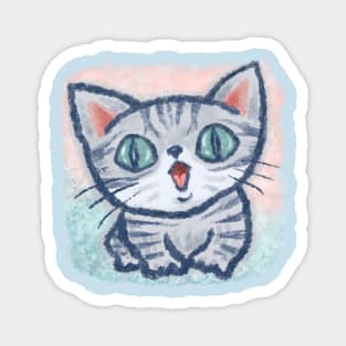 American Shorthair kitten in a good mood Magnet