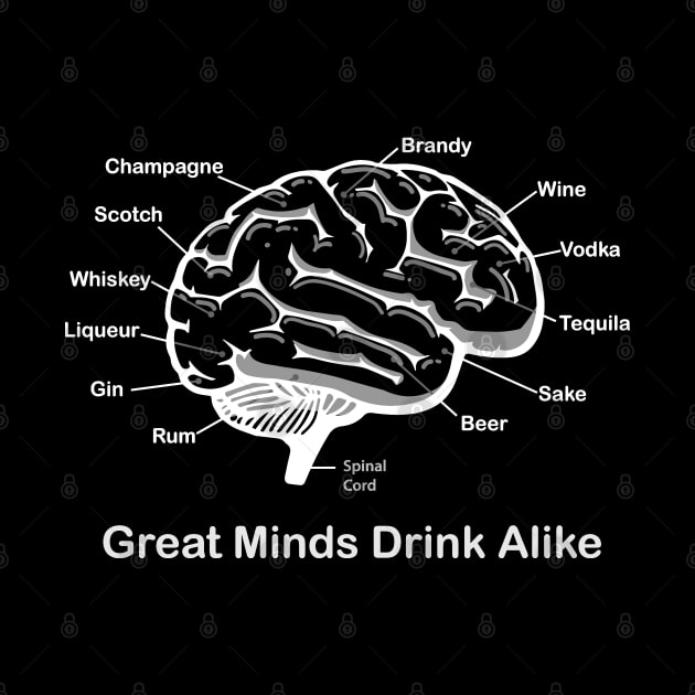 Great Minds Drink Alike by Alema Art