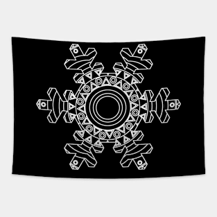 Invert snowflake Tapestry