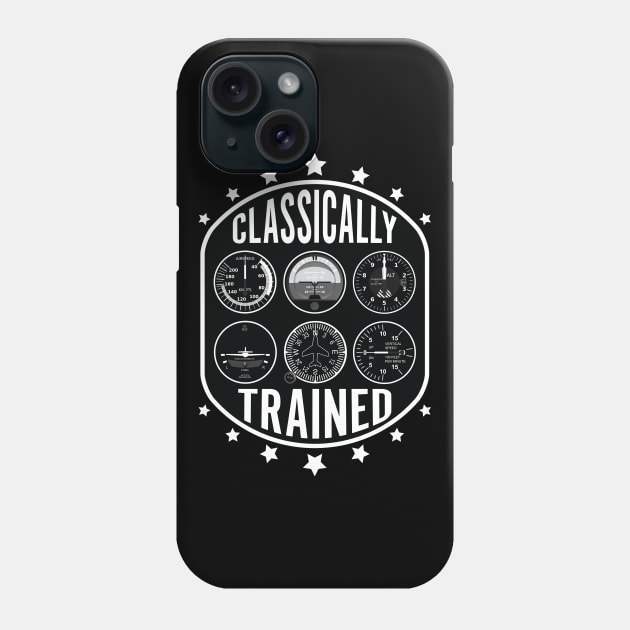 Classically Trained pilot aviation six pack Phone Case by zehrdesigns