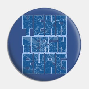 Yekaterinburg, Russia Map Typography - Blueprint Pin