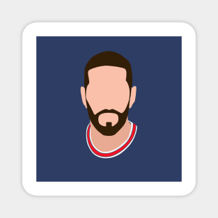 Sergio Ramos Minimalistic Face Art Magnet