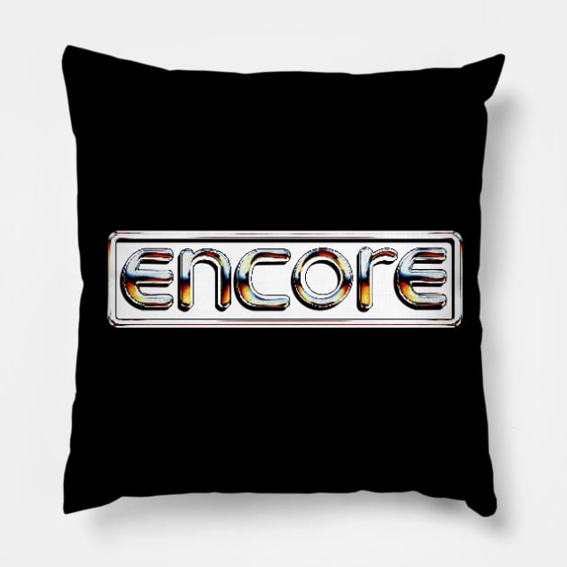 Retro Video Games Encore Logo Pixellated Pillow by Meta Cortex