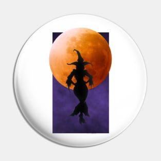 Witch Silhouette Pin