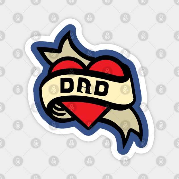 Dad Tattoo Magnet by holidaystore