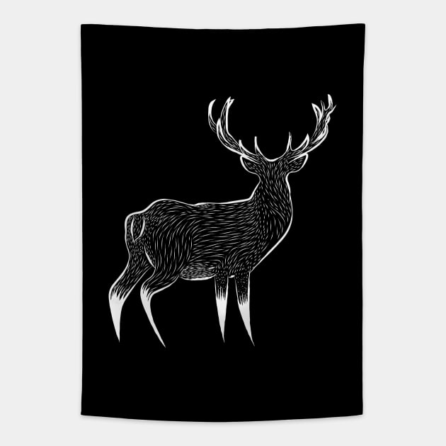 White Stag Tapestry by Apollyon