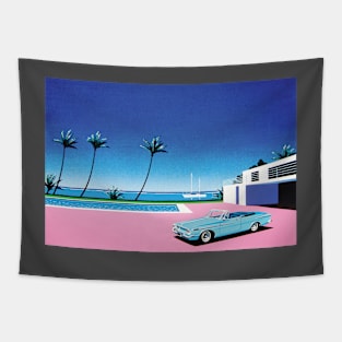 Pink Driveway by Hiroshi Nagai Tapestry