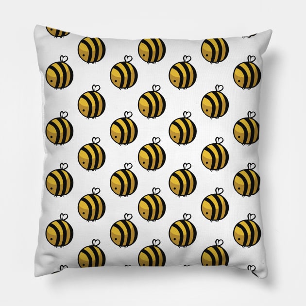 Bee Polka Dot Pillow by huebucket