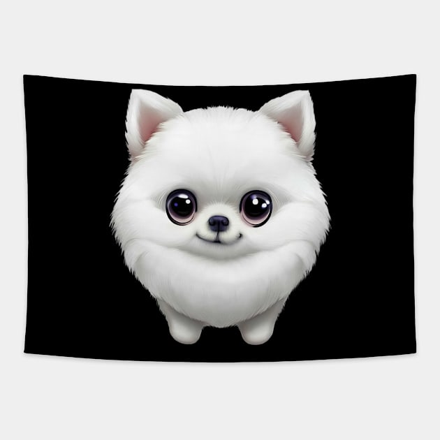 Pomeranian Cuteness Overload Tapestry by Art By Mojo