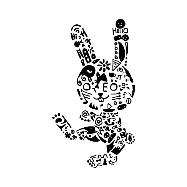 Scribbled Bunny Doodle by DatchDoodler