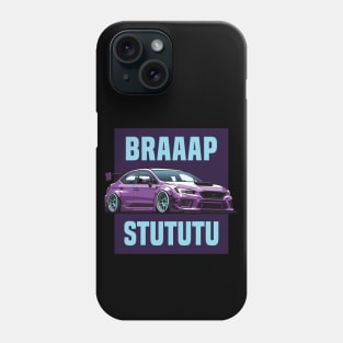 Subaru STI Car Art - Impreza WRX Widebody Modified JDM Car Phone Case