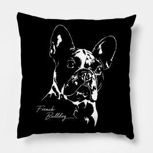 French Bulldog dog Frenchie portrait Pillow