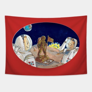 Cold Coffee Sheep spacewalk Tapestry