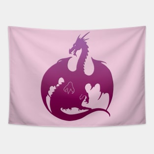 Pink Dragon Tapestry