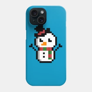 Cute pixel snowman Phone Case