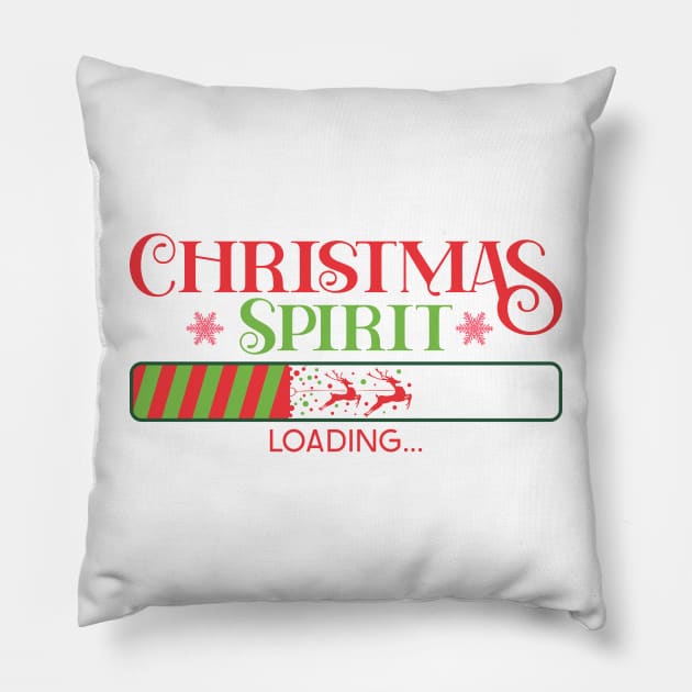 Christmas Spirit Loading Pillow by Pop Cult Store