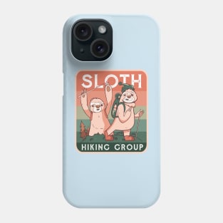 Funny Vintage Sloth Hiking Group Phone Case