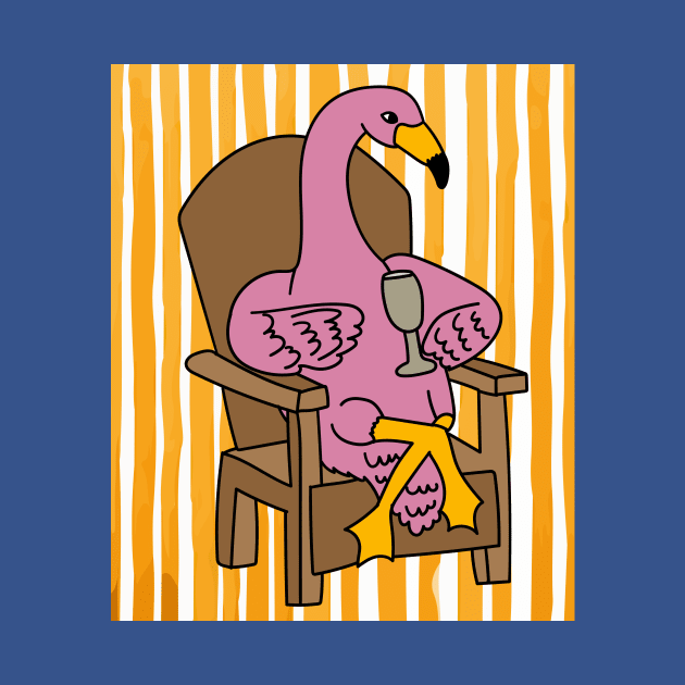 Time Out Drink Flamingo Rest Pink Bird by flofin