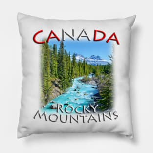 Canada Rocky Mountains - Mountain Stream Pillow