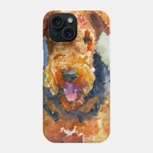 Watercolor Airedale Terrier - Dog Lovers Phone Case